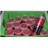 Image 1 : LOT OF 16 JARS OF RED GLITTER EACH JAR IS 1.15LB