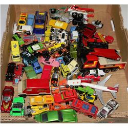 FLAT OF VINTAGE TONKA, MATCHBOX & MORE