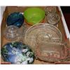 Image 1 : FLAT OF ART GLASS, COLLECTOR PLATE & MORE