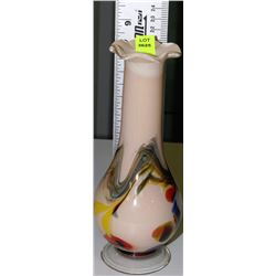 ART GLASS VASE 9"H