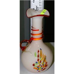 ART GLASS VASE 9"H