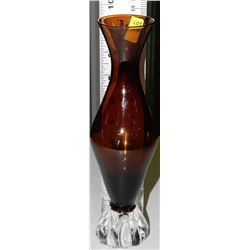 ART GLASS VASE 10"H