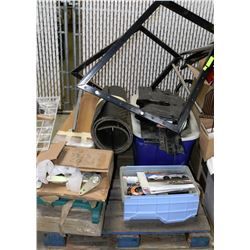 PALLET WITH 5TH WHEEL,.LADDER ETC