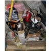 Image 1 : PALLET OF MISC CUPS, TOOLS, FIRE EXTINGUISHER, ETC
