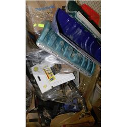 PALLET OF SHOP ITEMS INCL.JACK STANDS,SHOVELS, 5th