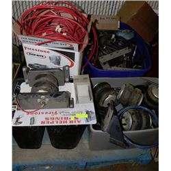 PALLET OF MISC TUBS OF NUTS, BOLTS, ETC