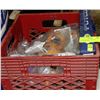 Image 1 : RED CRATE WITH 20K HEAD INSULATORS ETC
