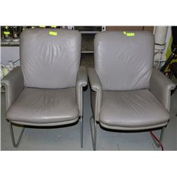 LOT OF 2 GREY CLIENT CHAIRS