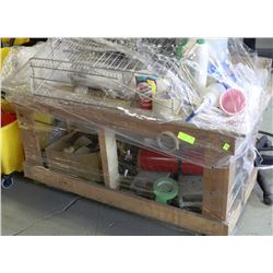 WOODEN CART & CONTENTS