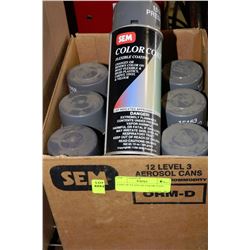 CASE OF 9 CANS OF COLOR COAT
