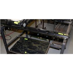 GREY AND BLACK RACK ON CASTORS