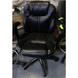 BLACK LEATHER OFFICE CHAIR