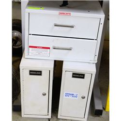 3 SMALL STORAGE CABINETS