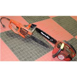 LOT OF 2 INCL.HOMELITE 12" CHAINSAW & REMINGTON