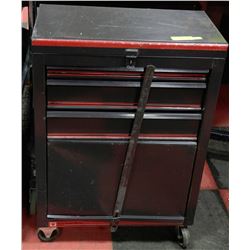GREY METAL WHEELABLE TOOL BOX