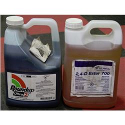 JUG OF HERBICIDE & JUG OF ROUND UP(ULTRA 2)