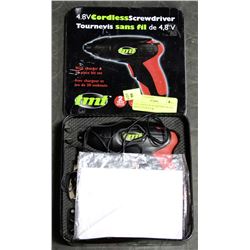 4.8V CORDLESS SCREWDRIVER SET WITH CHARGER &
