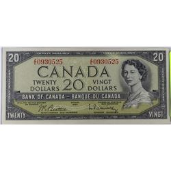 1954 CANADIAN TWENTY DOLLAR BANKNOTE