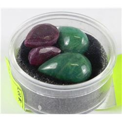 #33-NATURAL RUBY AND EMERALD 40TCW