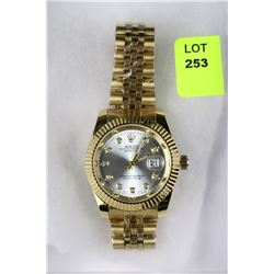 REPLICA ROLEX MENS GOLD WATCH