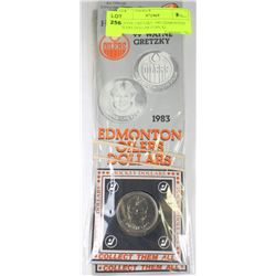 WAYNE GRETZKY 1983 EDMONTON OILERS DOLLAR COIN X2