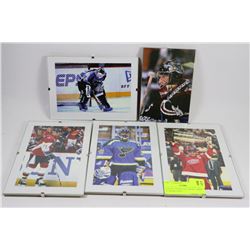 LOT OF 5 PANINI 4X6 1988-89 CARDS IN FRAMES INCL