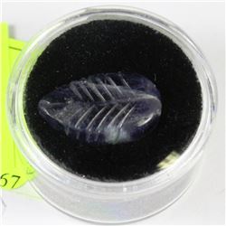 UNTREATED NATURAL IOLITE CARVED LEAF 7.40CT
