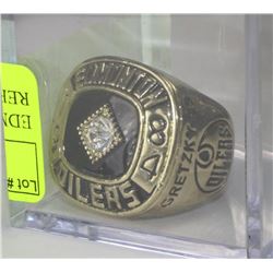 EDMONTON OILERS 84 STANLEY CUP REPLICA RING