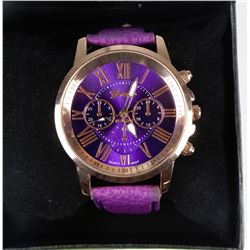 GENEVA PURPLE WRISTWATCH