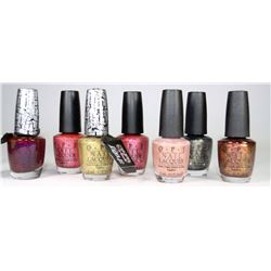 7 BOTTLES OF  OPI NAIL POLISH INCL CRACKLE & MORE