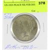 Image 1 : US 1925 PEACE SILVER DOLLAR