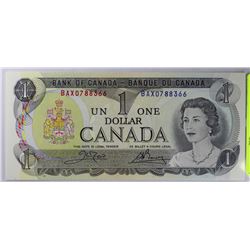 GEM UNC 1973 BAX $1 REPLACEMENT NOTE