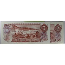 UNC 1974 TWO DOLLAR BANKNOTE X2