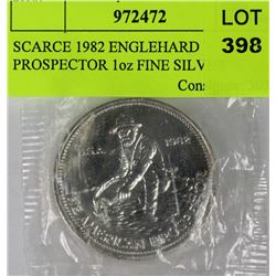 SCARCE 1982 ENGLEHARD PROSPECTOR 1oz FINE SILVER