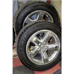 SET OF TWO 20" DODGE RIMS W/COOPER H/T