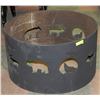 Image 1 : HOMEMADE FREEHAND CUT WILDLIFE FIRE RING WITH FIVE