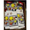 Image 1 : TRAY OF NEW LOONEY TUNES DISH TOWELS, OVEN MITS &