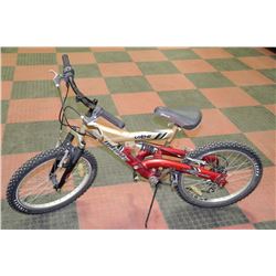 BOYS INFINITY FULL SUSP 6SP MOUNTAIN BIKE