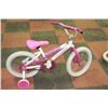 Image 1 : GIRLS AVIGO PINK AND WHITE BIKE WITH TRAINING