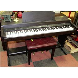 SAMICK ELECTRONIC PIANO WITH A BENCH SEAT