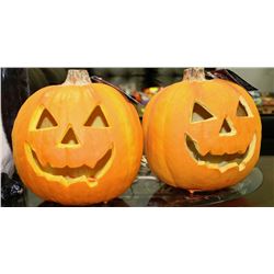 PAIR OF ELECTRIC PUMPKINS