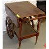Image 1 : TEA CART WITH WOODEN WHEELS