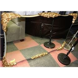 LOT OF 2 LARGE  GOLD TRIM MIRRORS