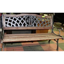 WOOD AND CAST IRON BENCH