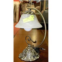 SIDE DECORATIVE TABLE LAMP W/ MILK GLASS