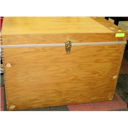LARGE HAND MADE LOCKABLE WOODEN