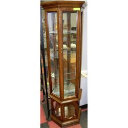 DUAL LIGHT UP DISPLAY CURIO CABINET