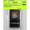 Image 1 : RARE SCOTIABANK 1oz .999 FINE SILVER BAR