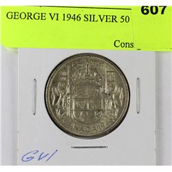 GEORGE VI 1946 SILVER 50 CENTS