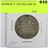 Image 1 : GEORGE V 1918 SILVER 50 CENTS